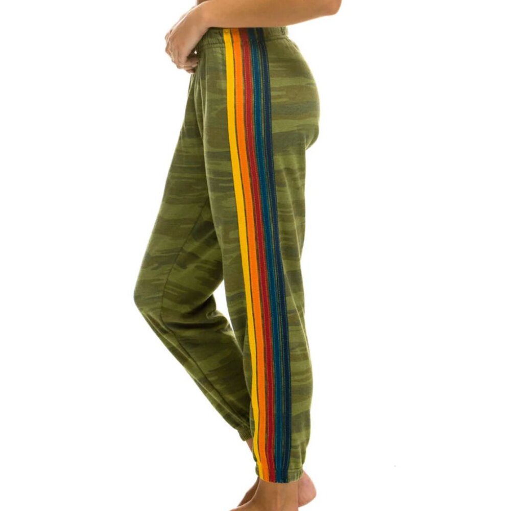Aviator Nation 5 Stripe Sweatpants Camo